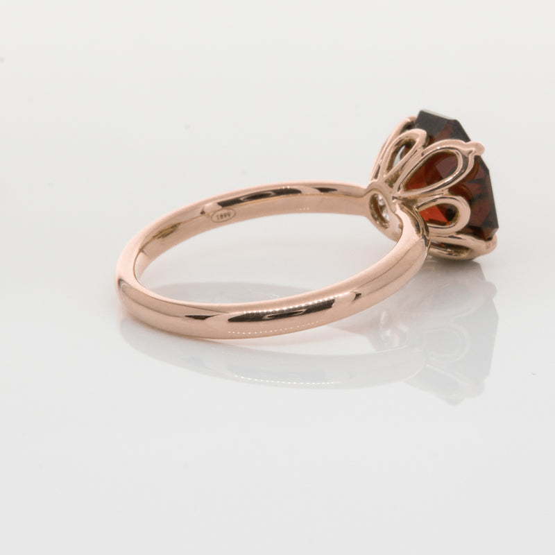 18ct Rose Gold Garnet Octavia Ring-Ring-Walker & Hall