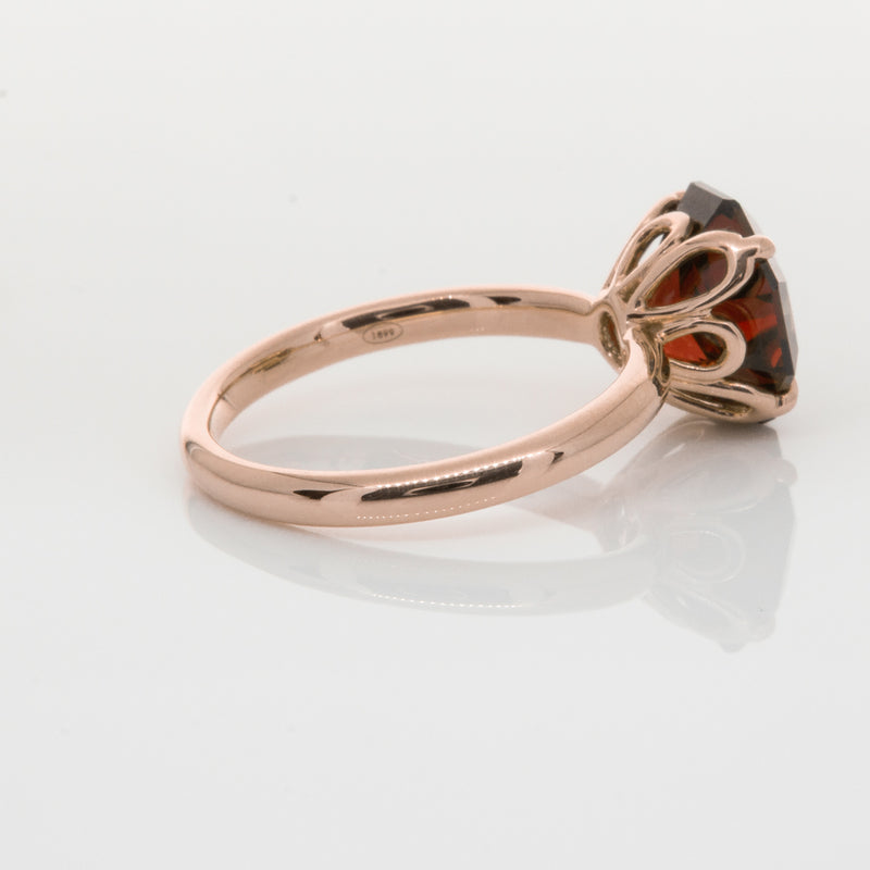 18ct Rose Gold Garnet Octavia Ring-Ring-Walker & Hall