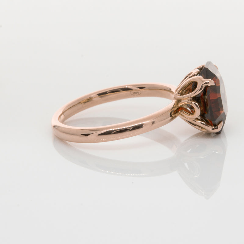 18ct Rose Gold Garnet Octavia Ring-Ring-Walker & Hall