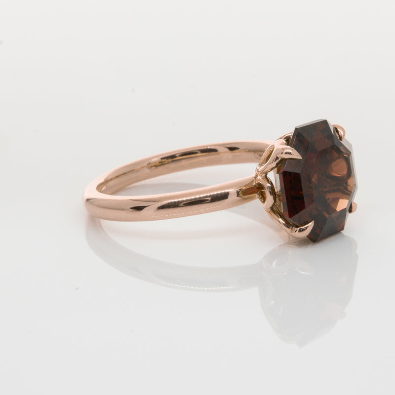 18ct Rose Gold Garnet Octavia Ring-Ring-Walker & Hall