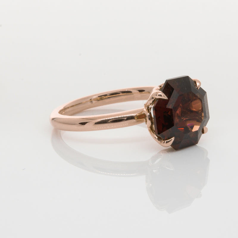 18ct Rose Gold Garnet Octavia Ring-Ring-Walker & Hall