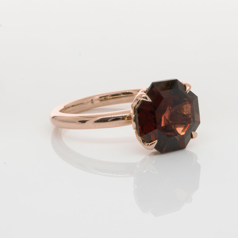 18ct Rose Gold Garnet Octavia Ring-Ring-Walker & Hall