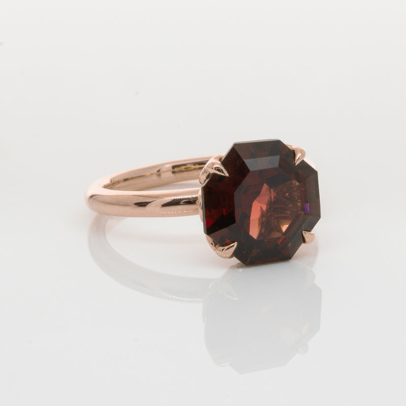 18ct Rose Gold Garnet Octavia Ring-Ring-Walker & Hall
