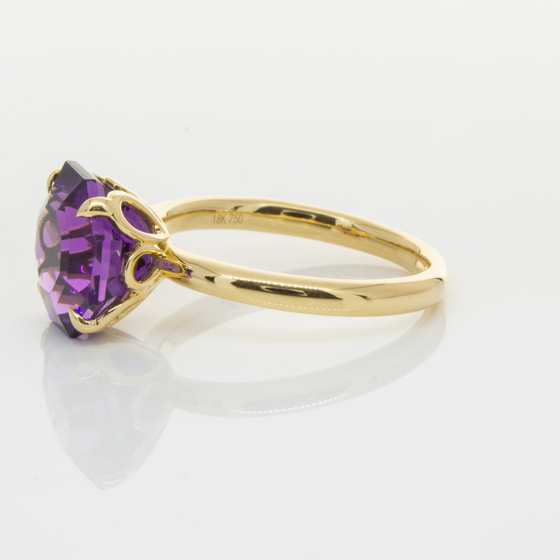 18ct Yellow Gold Amethyst Octavia Ring-Ring-Walker & Hall