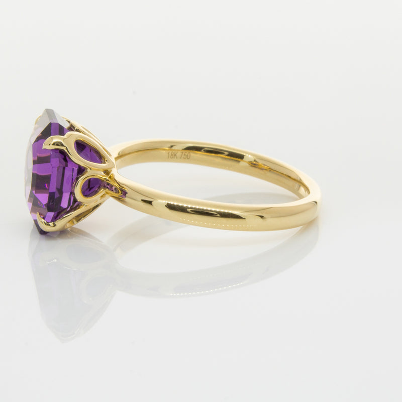 18ct Yellow Gold Amethyst Octavia Ring-Ring-Walker & Hall