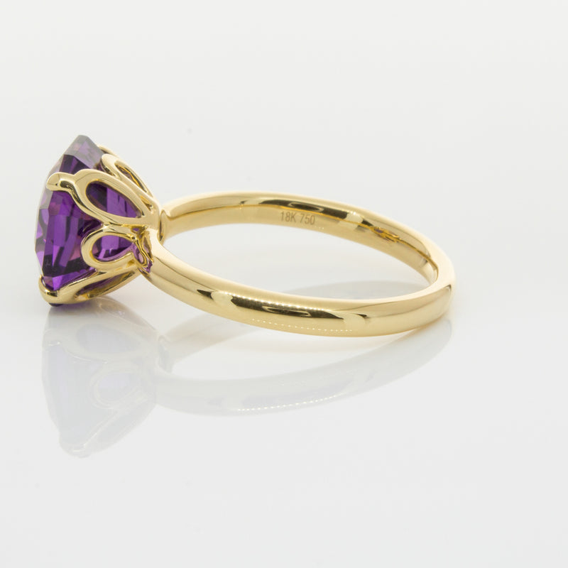 18ct Yellow Gold Amethyst Octavia Ring-Ring-Walker & Hall