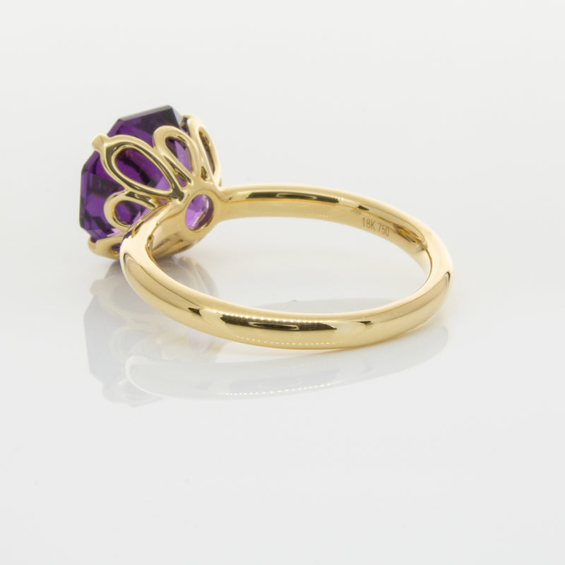 18ct Yellow Gold Amethyst Octavia Ring-Ring-Walker & Hall