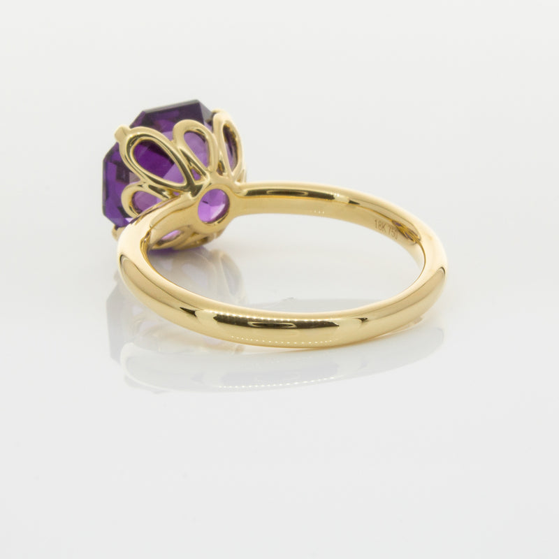 18ct Yellow Gold Amethyst Octavia Ring-Ring-Walker & Hall