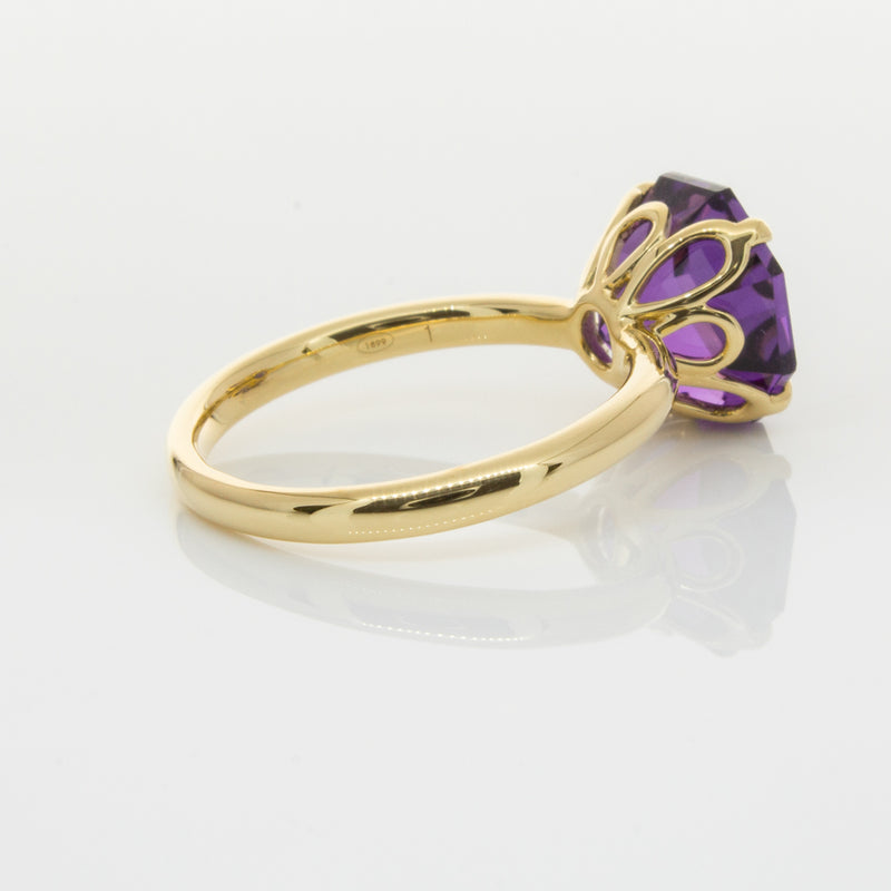 18ct Yellow Gold Amethyst Octavia Ring-Ring-Walker & Hall