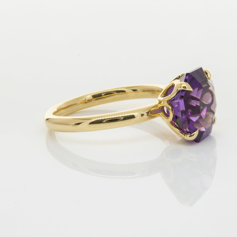 18ct Yellow Gold Amethyst Octavia Ring-Ring-Walker & Hall