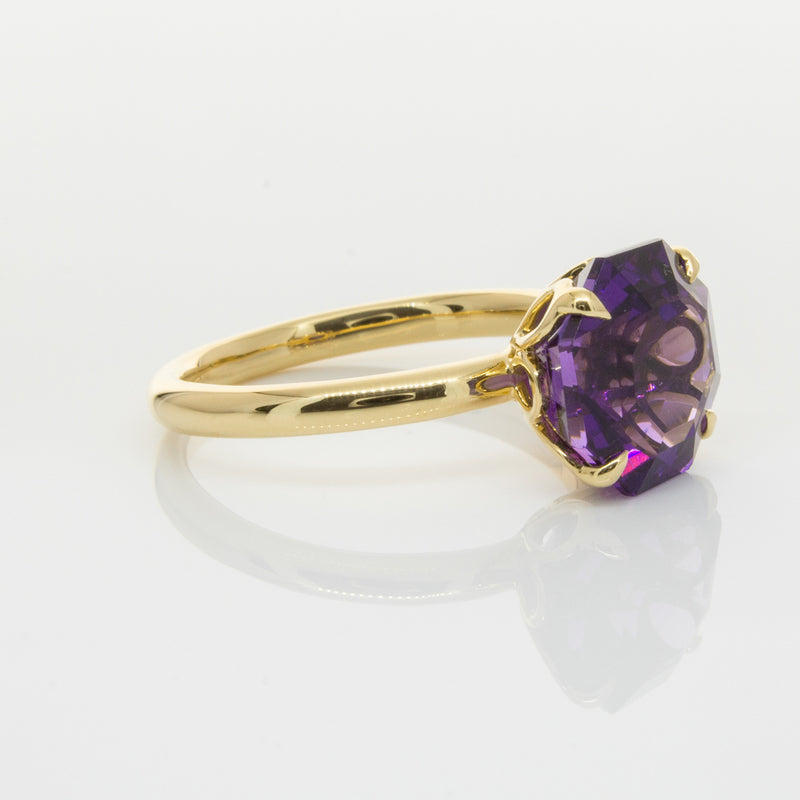 18ct Yellow Gold Amethyst Octavia Ring-Ring-Walker & Hall