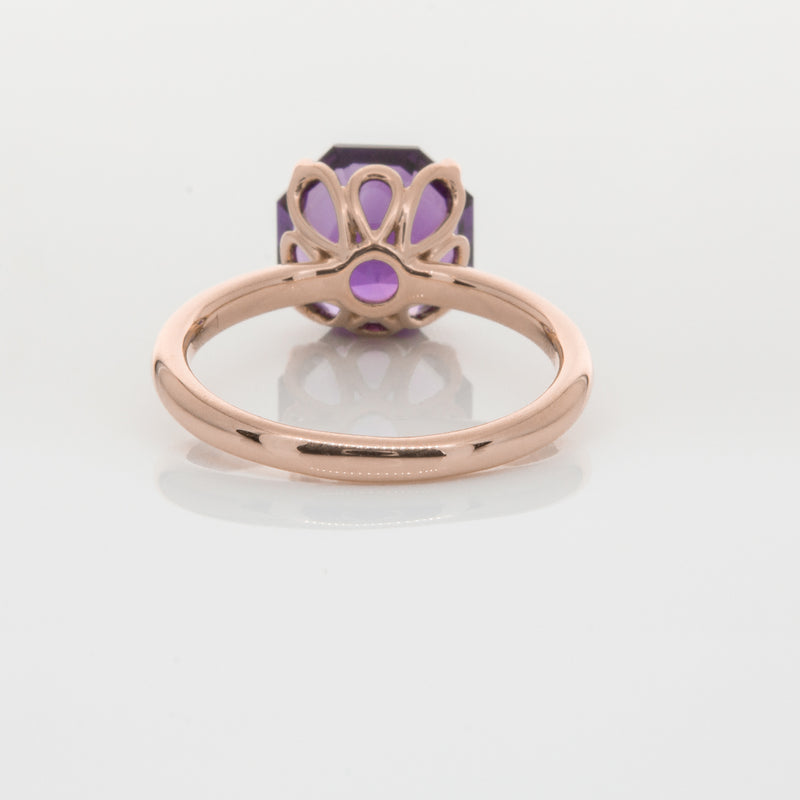 18ct Rose Gold Amethyst Octavia Ring-Ring-Walker & Hall