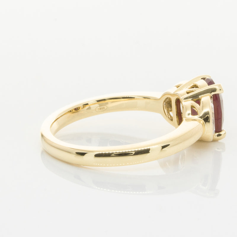 18ct Yellow Gold Ruby & Diamond Ring-Ring-Walker & Hall