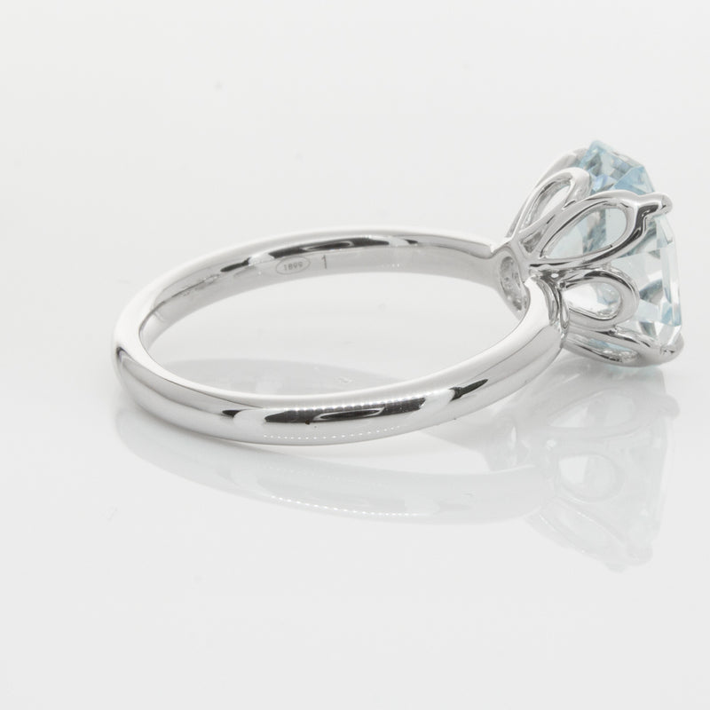 18ct White Gold Aquamarine Octavia Ring-Ring-Walker & Hall