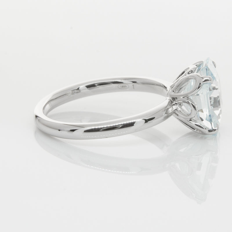 18ct White Gold Aquamarine Octavia Ring-Ring-Walker & Hall