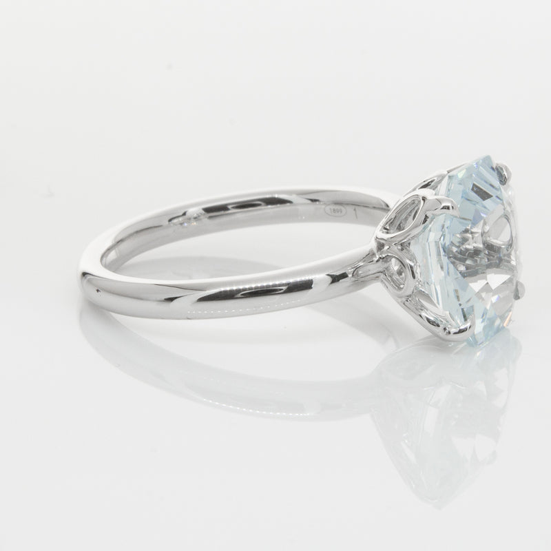 18ct White Gold Aquamarine Octavia Ring-Ring-Walker & Hall