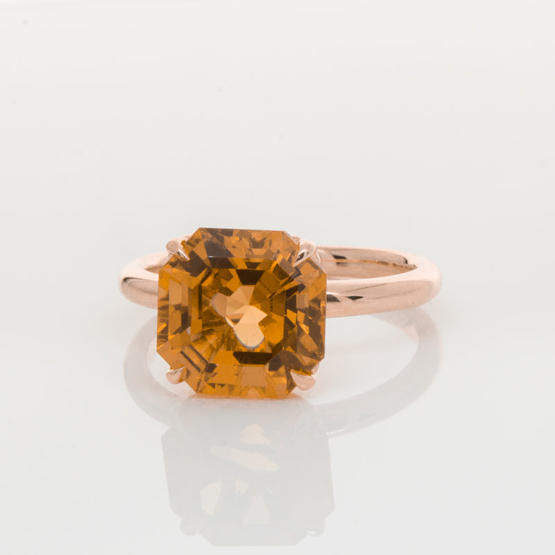 18ct Rose Gold Citrine Octavia Ring-Ring-Walker & Hall
