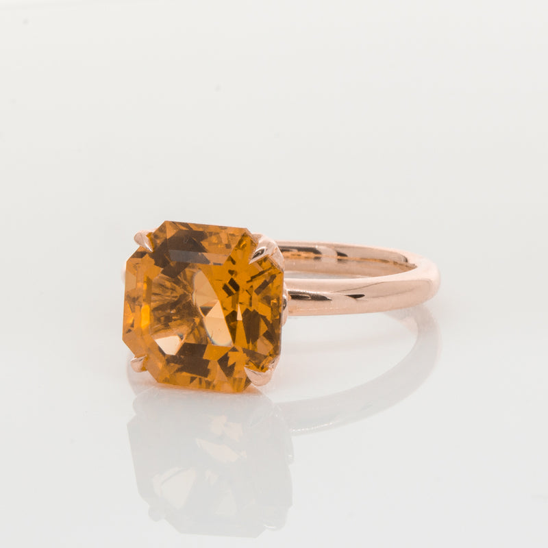 18ct Rose Gold Citrine Octavia Ring-Ring-Walker & Hall