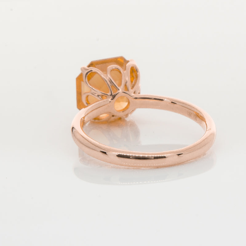 18ct Rose Gold Citrine Octavia Ring-Ring-Walker & Hall