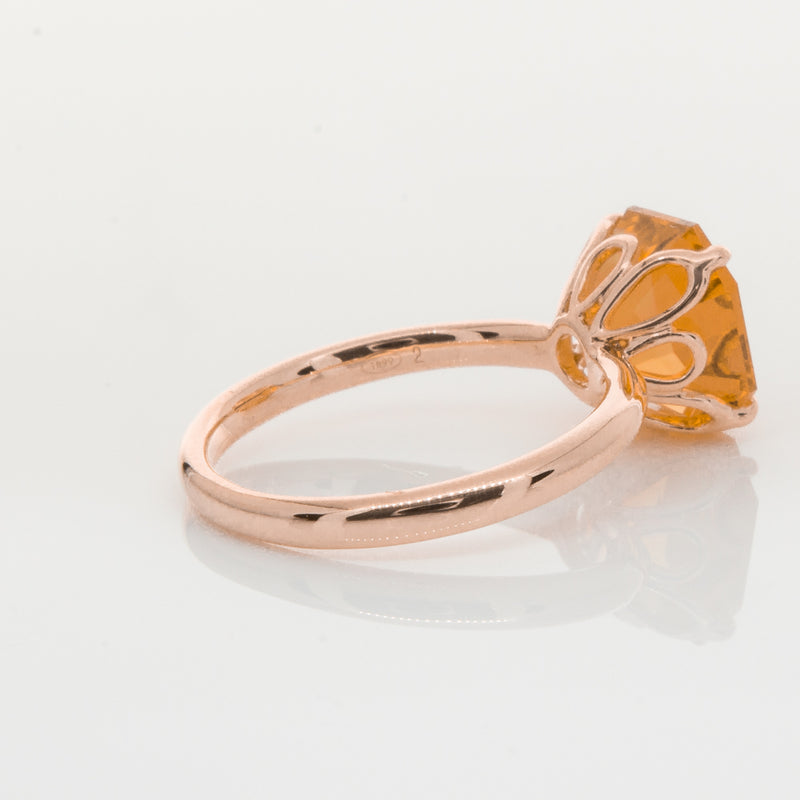 18ct Rose Gold Citrine Octavia Ring-Ring-Walker & Hall
