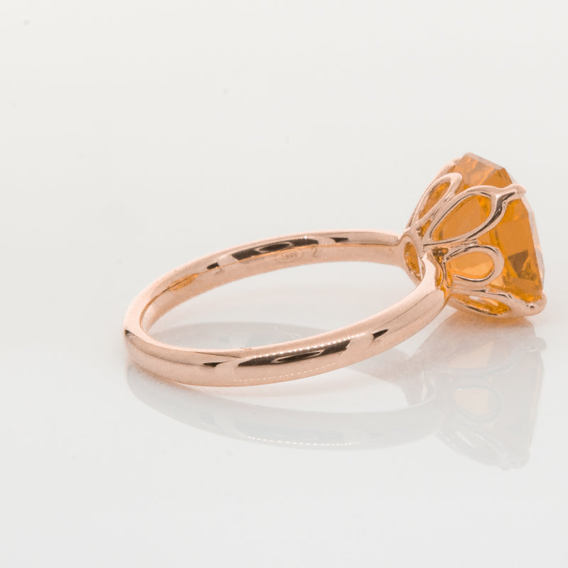 18ct Rose Gold Citrine Octavia Ring-Ring-Walker & Hall