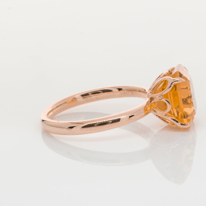 18ct Rose Gold Citrine Octavia Ring-Ring-Walker & Hall