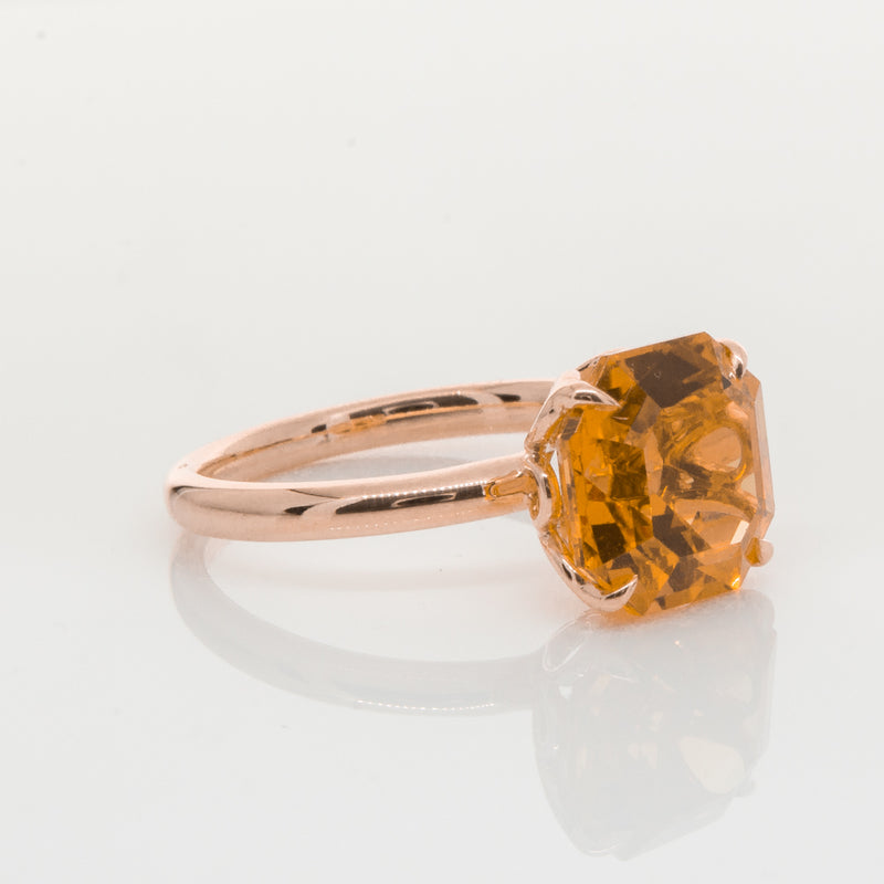 18ct Rose Gold Citrine Octavia Ring-Ring-Walker & Hall