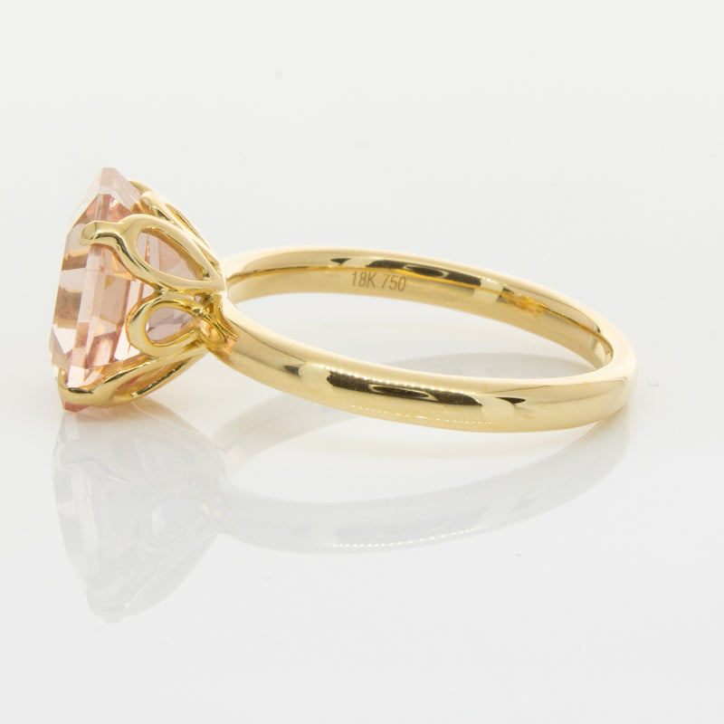 18ct Yellow Gold Morganite Octavia Ring-Ring-Walker & Hall