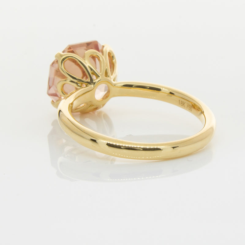 18ct Yellow Gold Morganite Octavia Ring-Ring-Walker & Hall