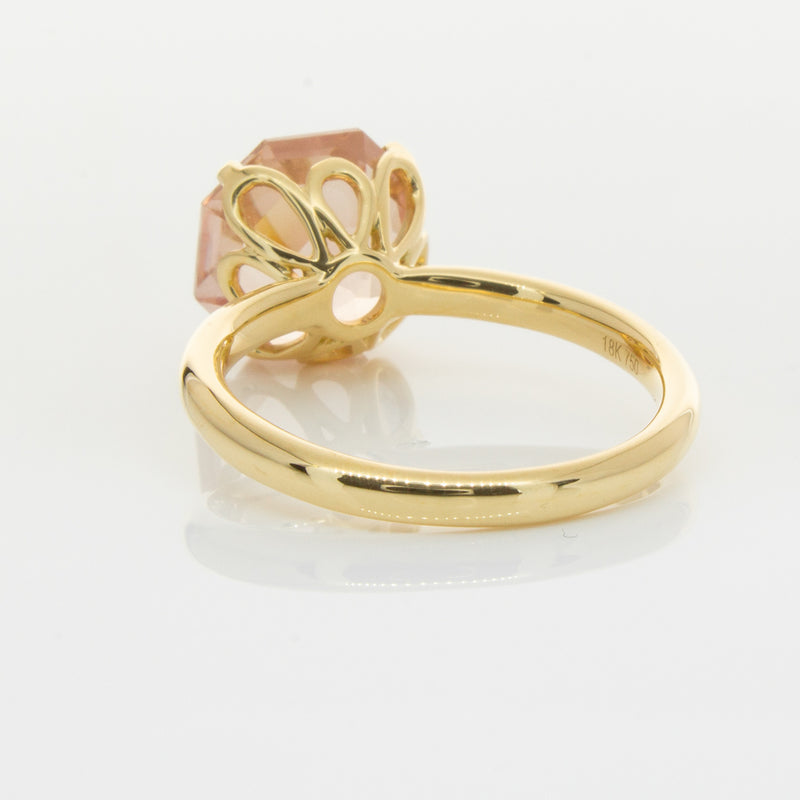 18ct Yellow Gold Morganite Octavia Ring-Ring-Walker & Hall