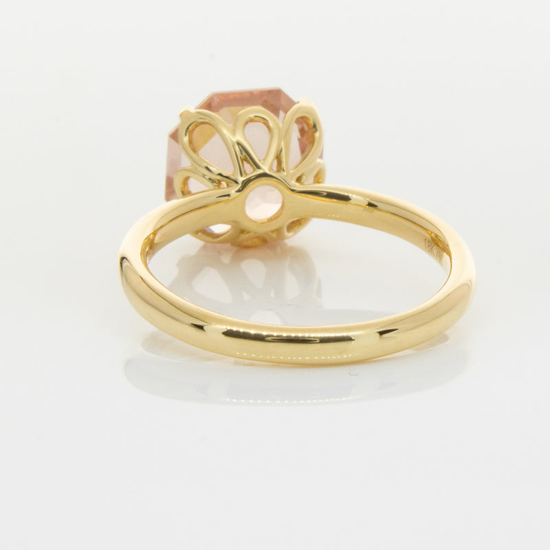 18ct Yellow Gold Morganite Octavia Ring-Ring-Walker & Hall