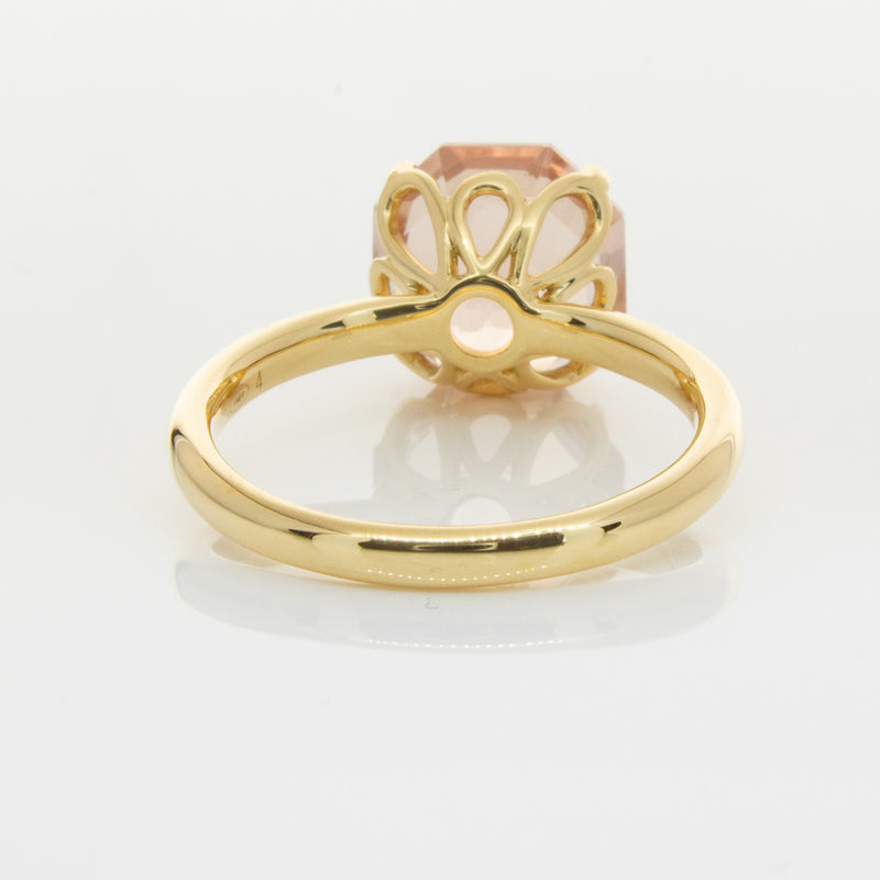 18ct Yellow Gold Morganite Octavia Ring-Ring-Walker & Hall