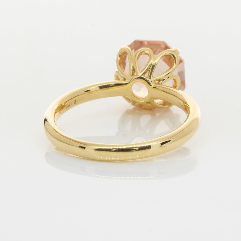 18ct Yellow Gold Morganite Octavia Ring-Ring-Walker & Hall