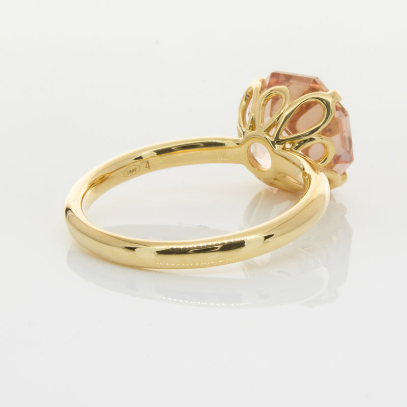 18ct Yellow Gold Morganite Octavia Ring-Ring-Walker & Hall