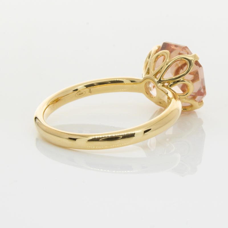 18ct Yellow Gold Morganite Octavia Ring-Ring-Walker & Hall