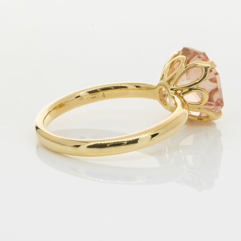 18ct Yellow Gold Morganite Octavia Ring-Ring-Walker & Hall