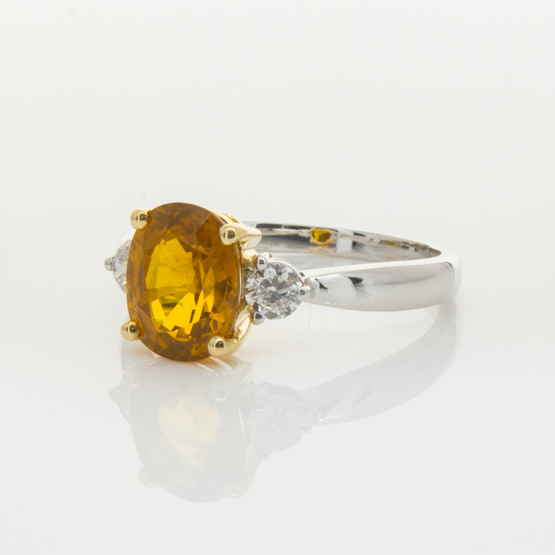 18ct White Gold Sapphire & Diamond Ring-Ring-Walker & Hall