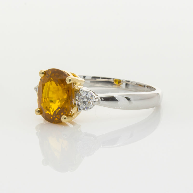 18ct White Gold Sapphire & Diamond Ring-Ring-Walker & Hall