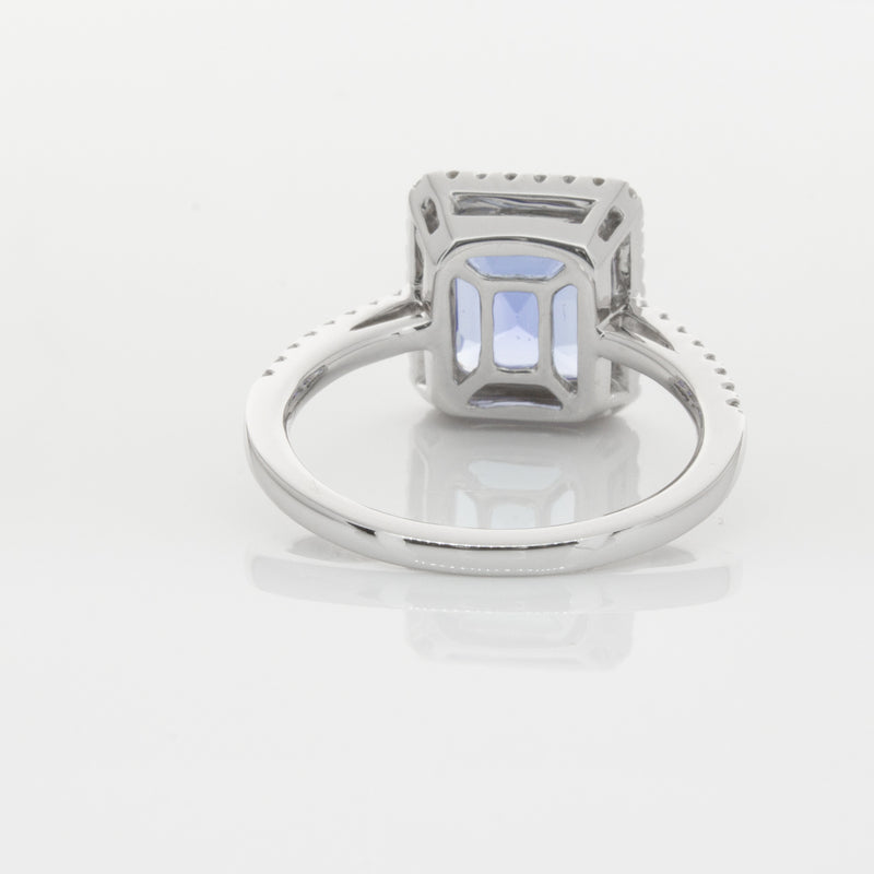 18ct White Gold Tanzanite & Diamond Ring-Ring-Walker & Hall