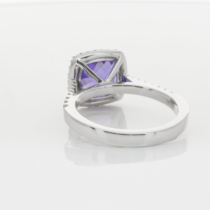 18ct White Gold Tanzanite & Diamond Ring-Ring-Walker & Hall