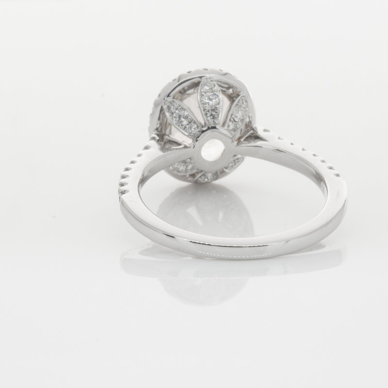 18ct White Gold Morganite & Diamond Sierra Ring-Ring-Walker & Hall