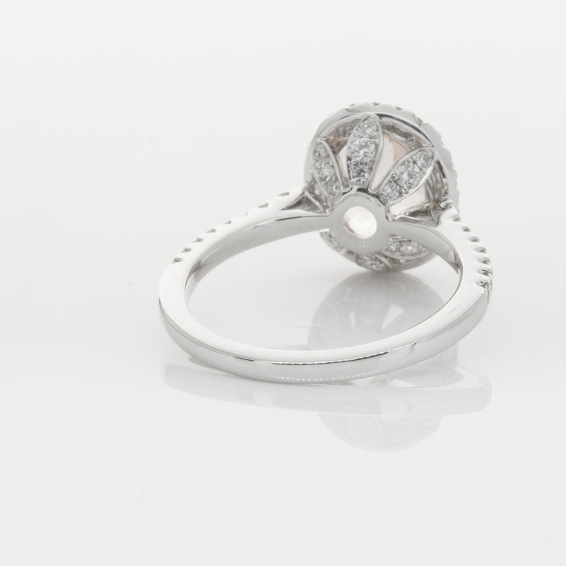 18ct White Gold Morganite & Diamond Sierra Ring-Ring-Walker & Hall