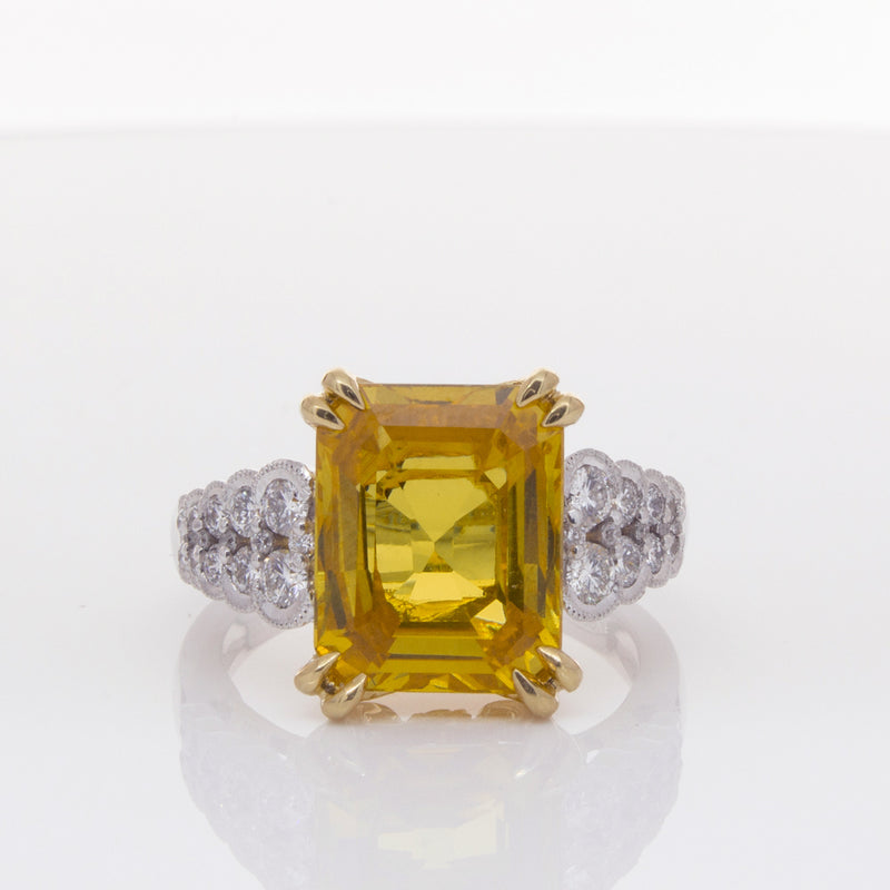 18ct White Gold Sapphire & Diamond Ring-Ring-Walker & Hall