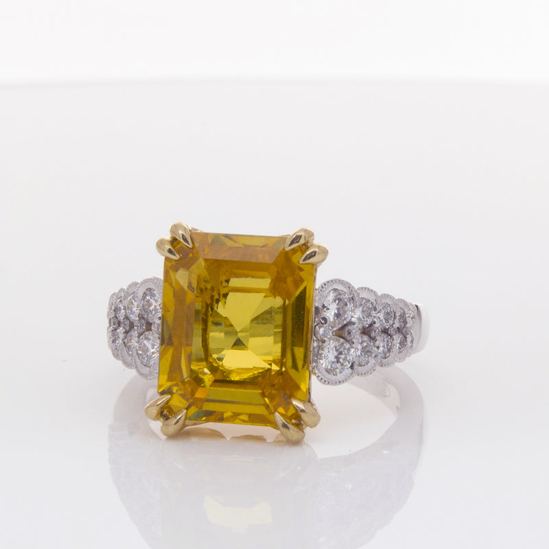 18ct White Gold Sapphire & Diamond Ring-Ring-Walker & Hall