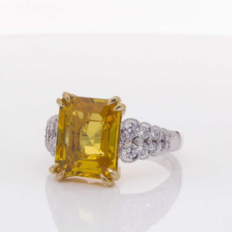 18ct White Gold Sapphire & Diamond Ring-Ring-Walker & Hall