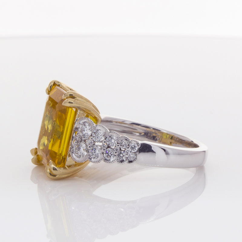 18ct White Gold Sapphire & Diamond Ring-Ring-Walker & Hall