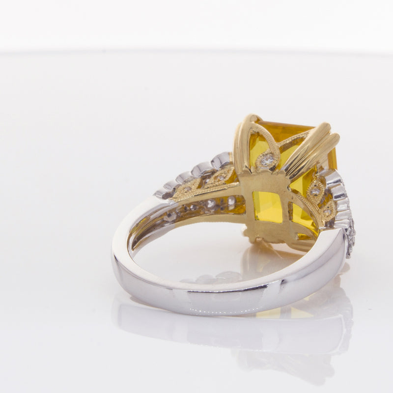 18ct White Gold Sapphire & Diamond Ring-Ring-Walker & Hall