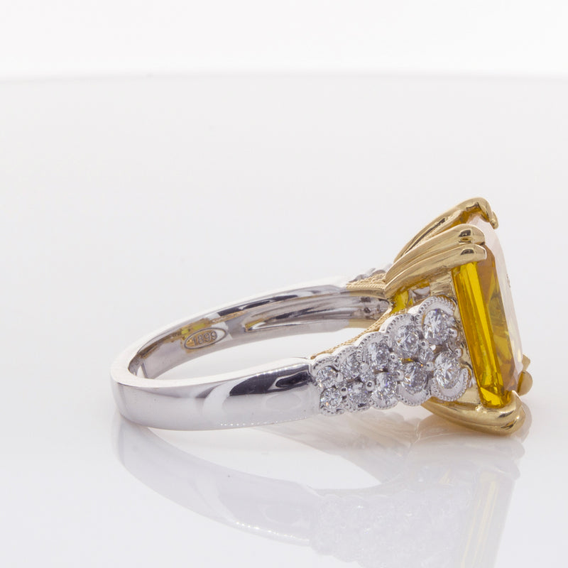 18ct White Gold Sapphire & Diamond Ring-Ring-Walker & Hall