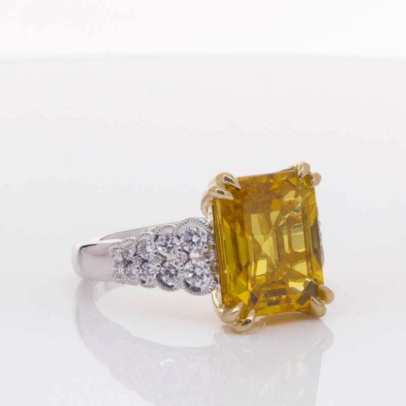 18ct White Gold Sapphire & Diamond Ring-Ring-Walker & Hall