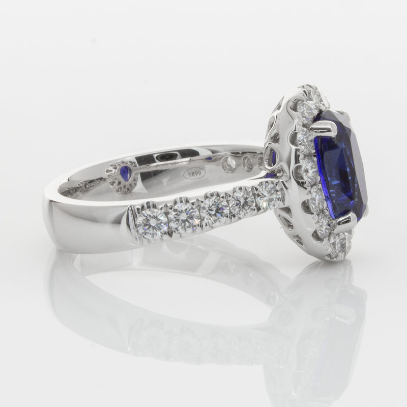 18ct White Gold Sapphire & Diamond Ring-Ring-Walker & Hall